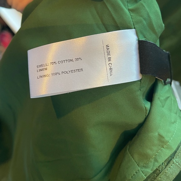 Cider Linen Blend Green Midi Dress - Picture 7 of 10